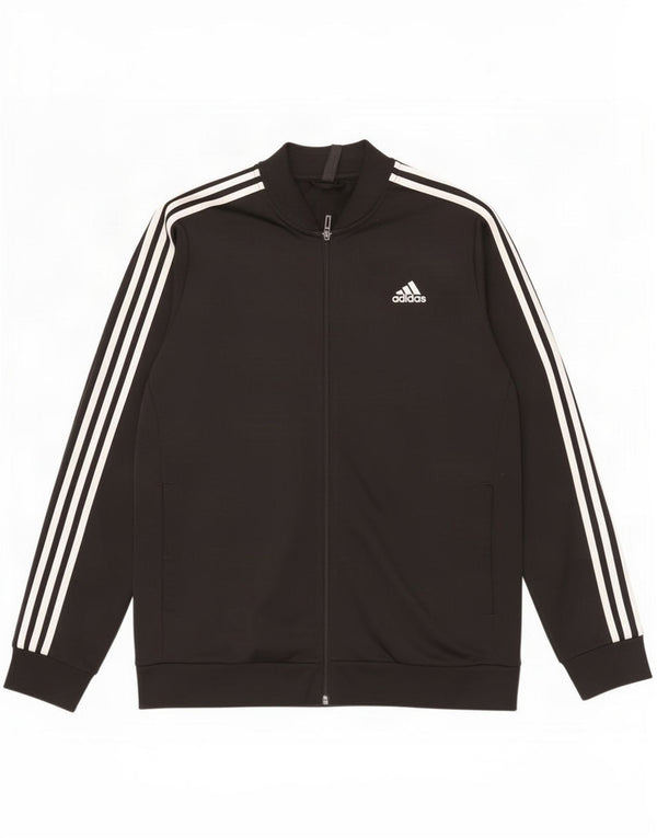 Giacca da tuta da uomo Adidas Large nera in poliestere