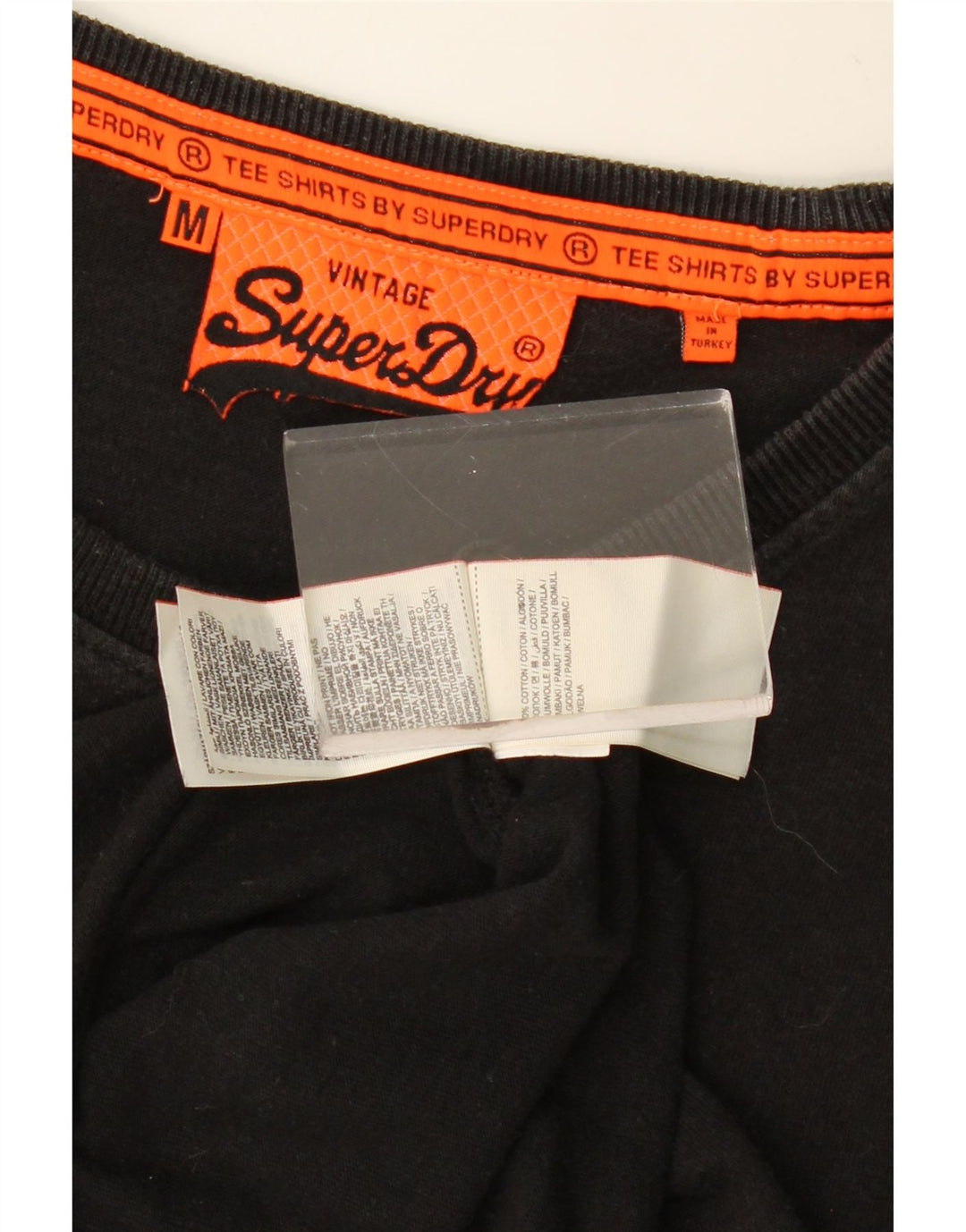 T-shirt grafica da uomo SUPERDRY Top in cotone nero medio