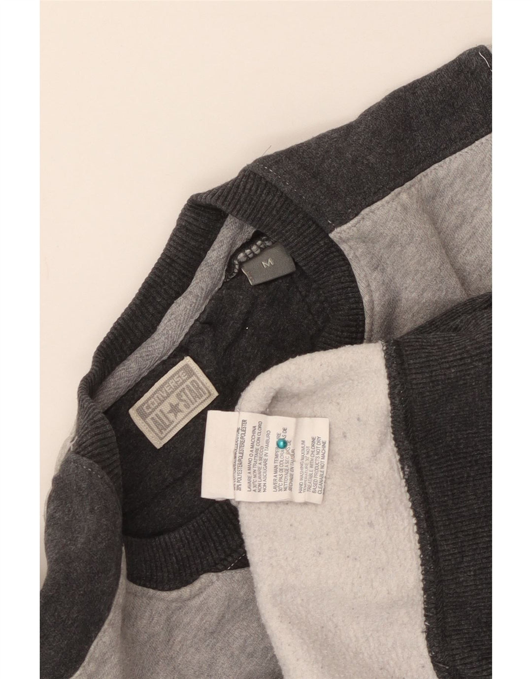 Felpa con grafica da donna Converse Jumper UK 14 Colorblock grigio medio