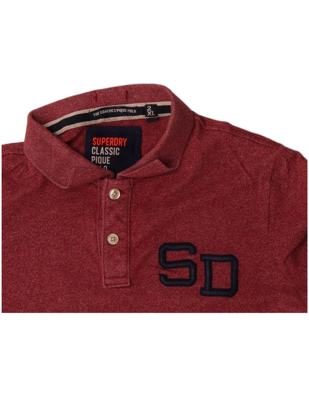 Polo da uomo vestibilità classica SUPERDRY 2XL cotone rosso
