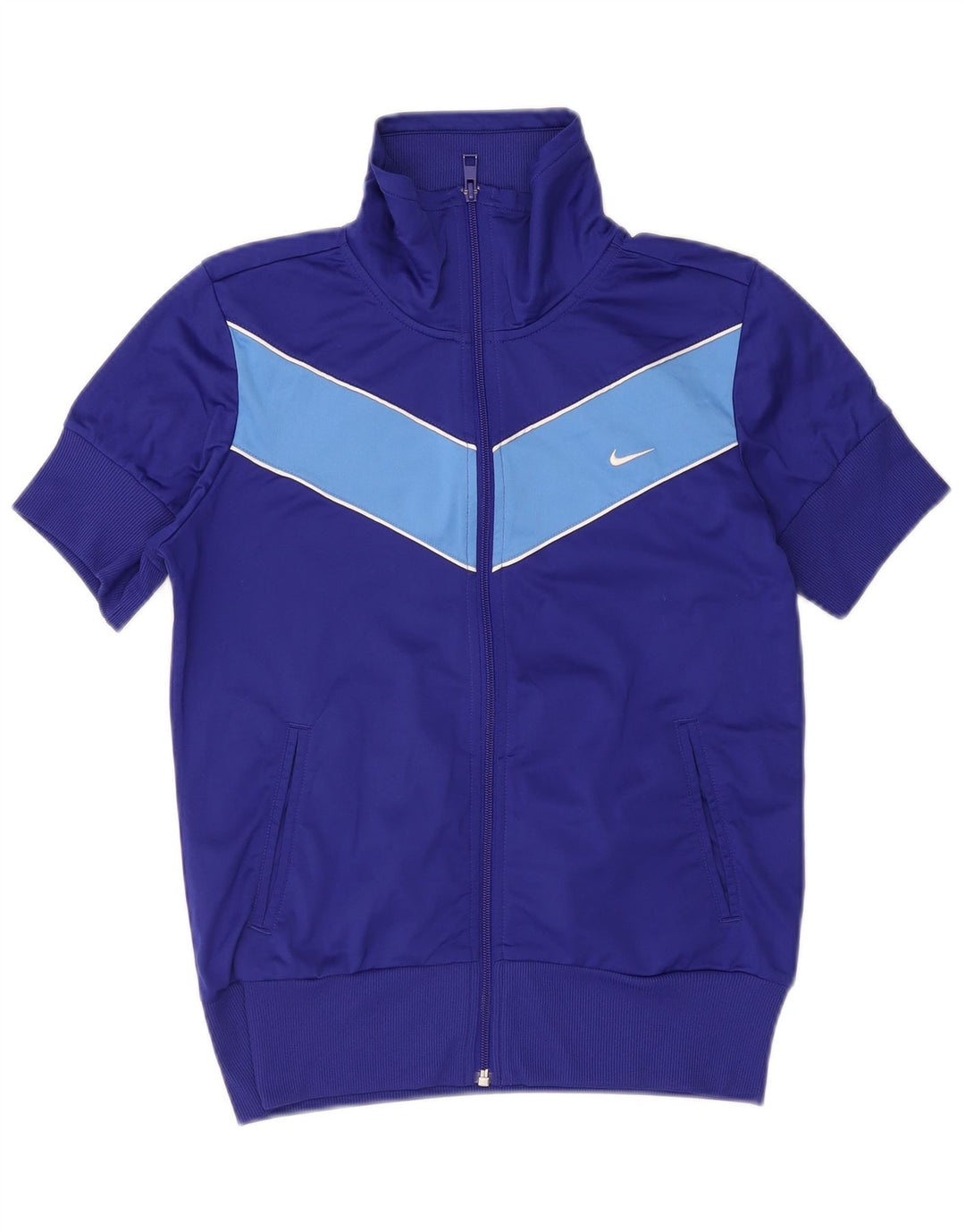 Giacca da tuta da donna Nike UK 14 Medium Navy Blue Colourblock