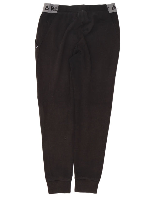 REEBOK Pantaloni da tuta con grafica da uomo Joggers Medium Black Colourblock