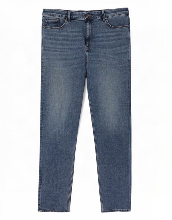 Jeans dritti Marks & Spencer da donna Sienna UK 18 XL W36 L29 cotone blu