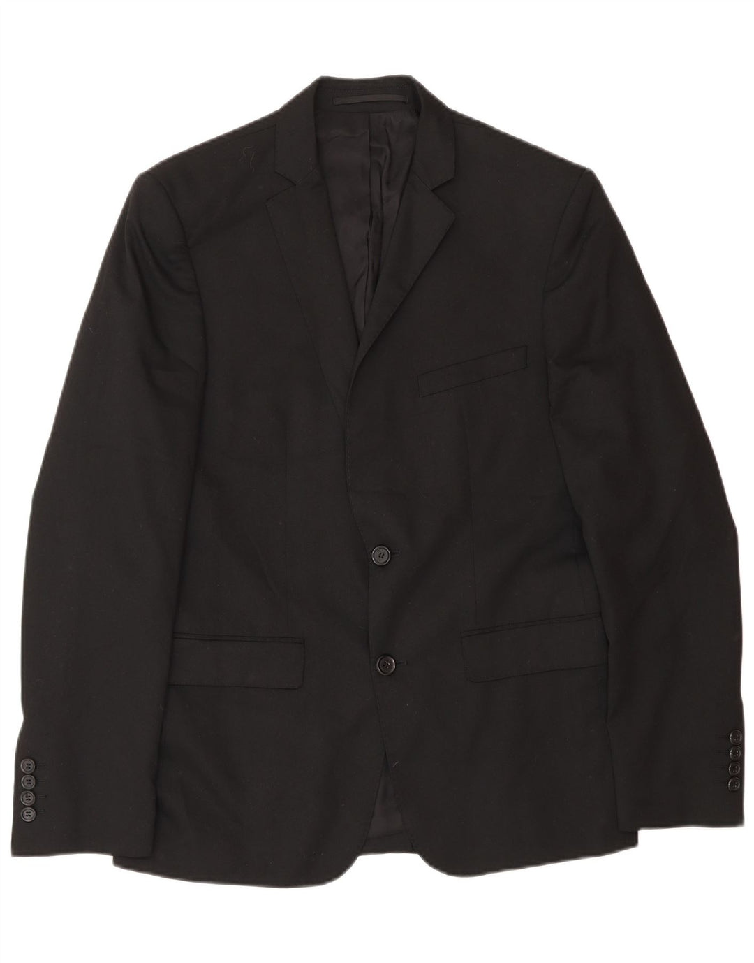 Giacca blazer a 2 bottoni da uomo Zara EU 46 piccola in poliestere nero