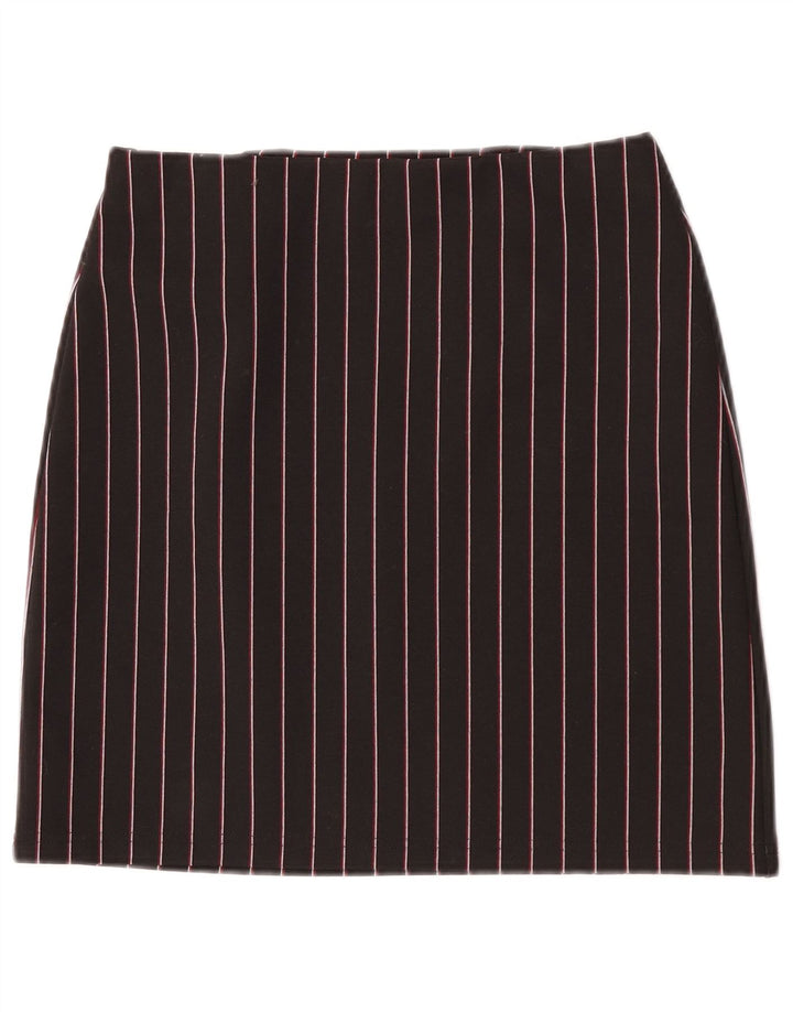 Minigonna da donna Marks & Spencer UK 8 piccola W26 poliestere a righe nere