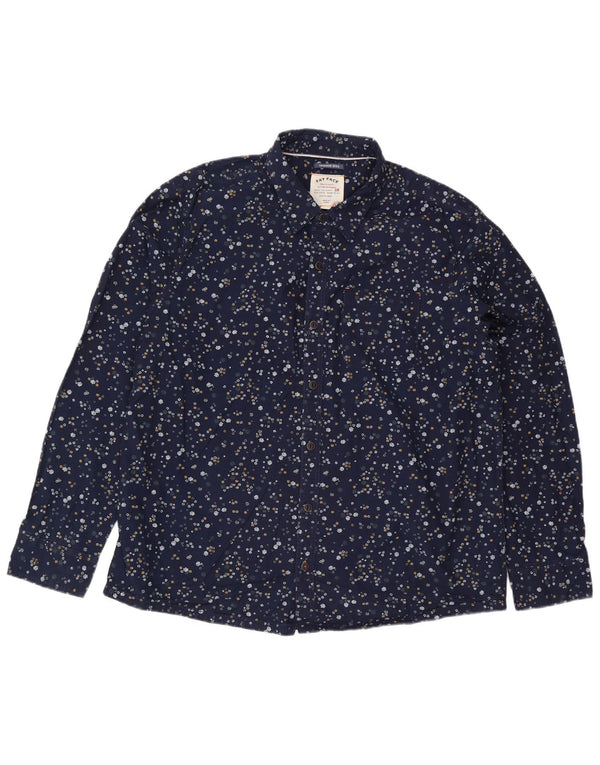 Camicia da uomo Fat Face 3XL Cotone floreale blu navy