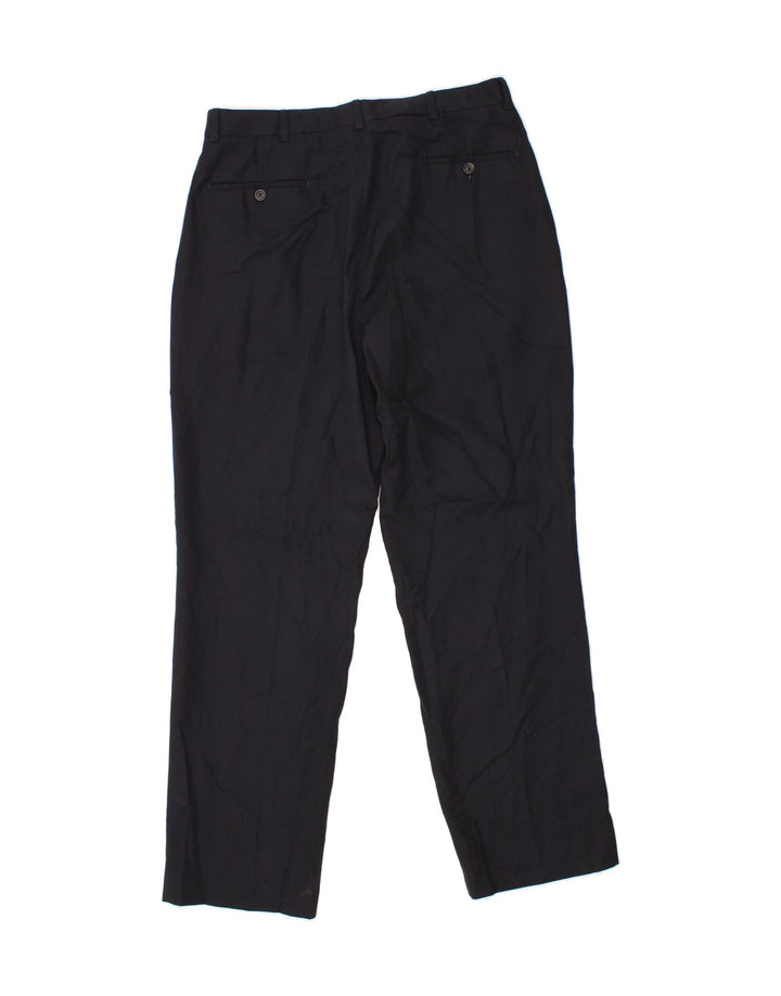 NAUTICA Mens Straight Suit Trousers W34 L32 Navy Blue Polyester Vintage Nautica and Second-Hand Nautica from Messina Hembry 