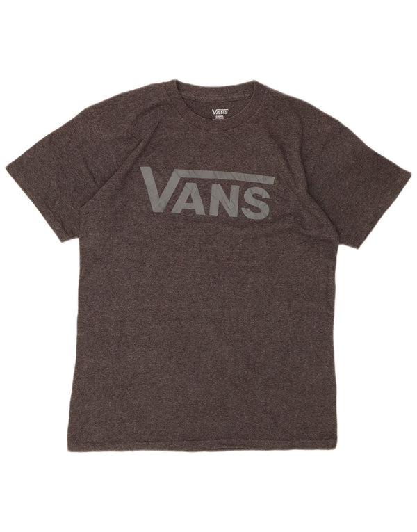 T-shirt grafica da uomo VANS Top piccola in cotone grigio