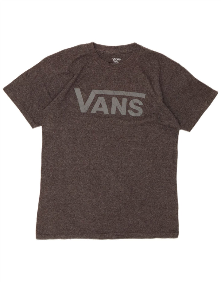 T-shirt grafica da uomo VANS Top piccola in cotone grigio