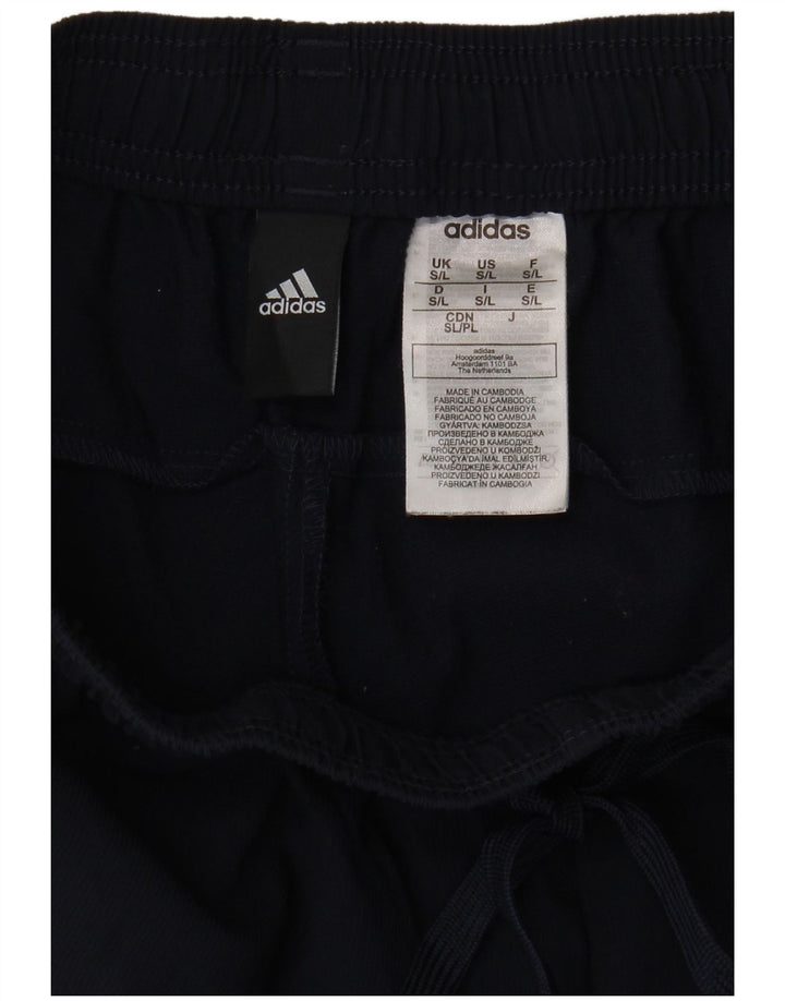 Pantaloni da tuta da donna Adidas UK 10 Small Blu Navy Poliestere