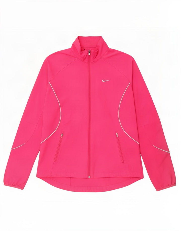 Giacca da tuta da donna Nike UK 10/12 Poliestere rosa medio