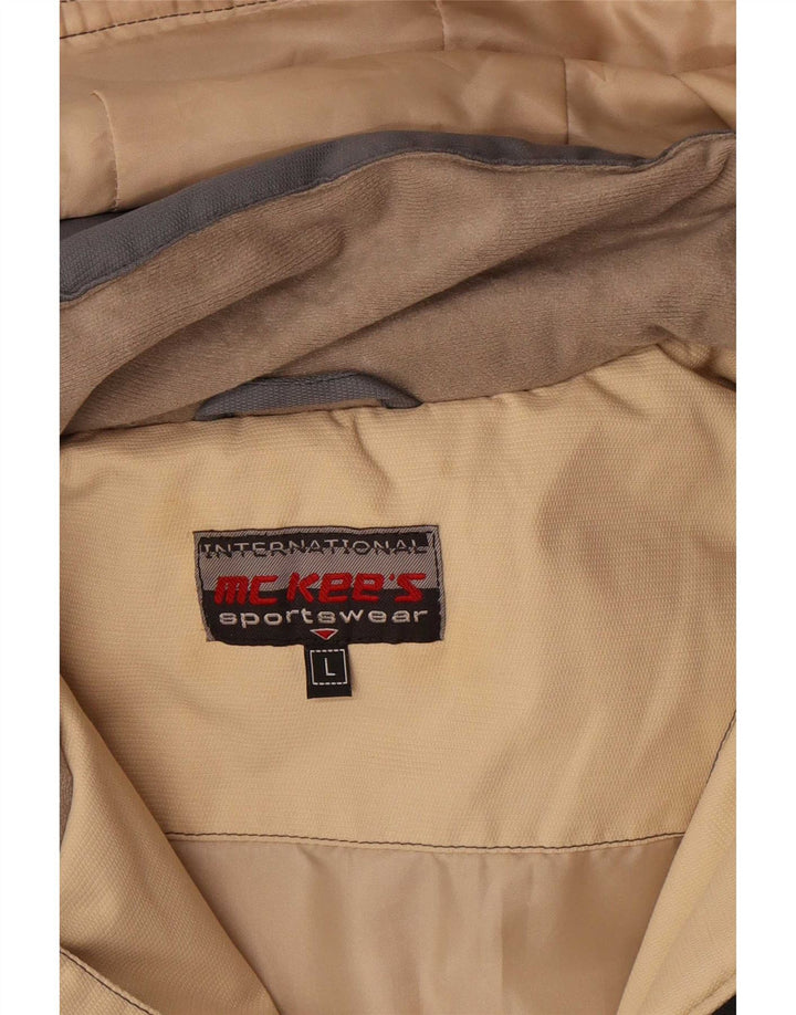 Giacca da sci con cappuccio da uomo MC Kee's UK 40 Large Blu Colourblock in poliammide