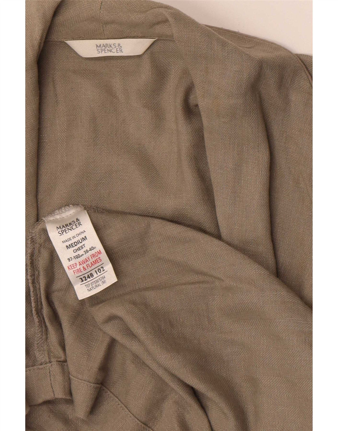 Cappotto da donna Marks & Spencer UK 14 Lino grigio medio