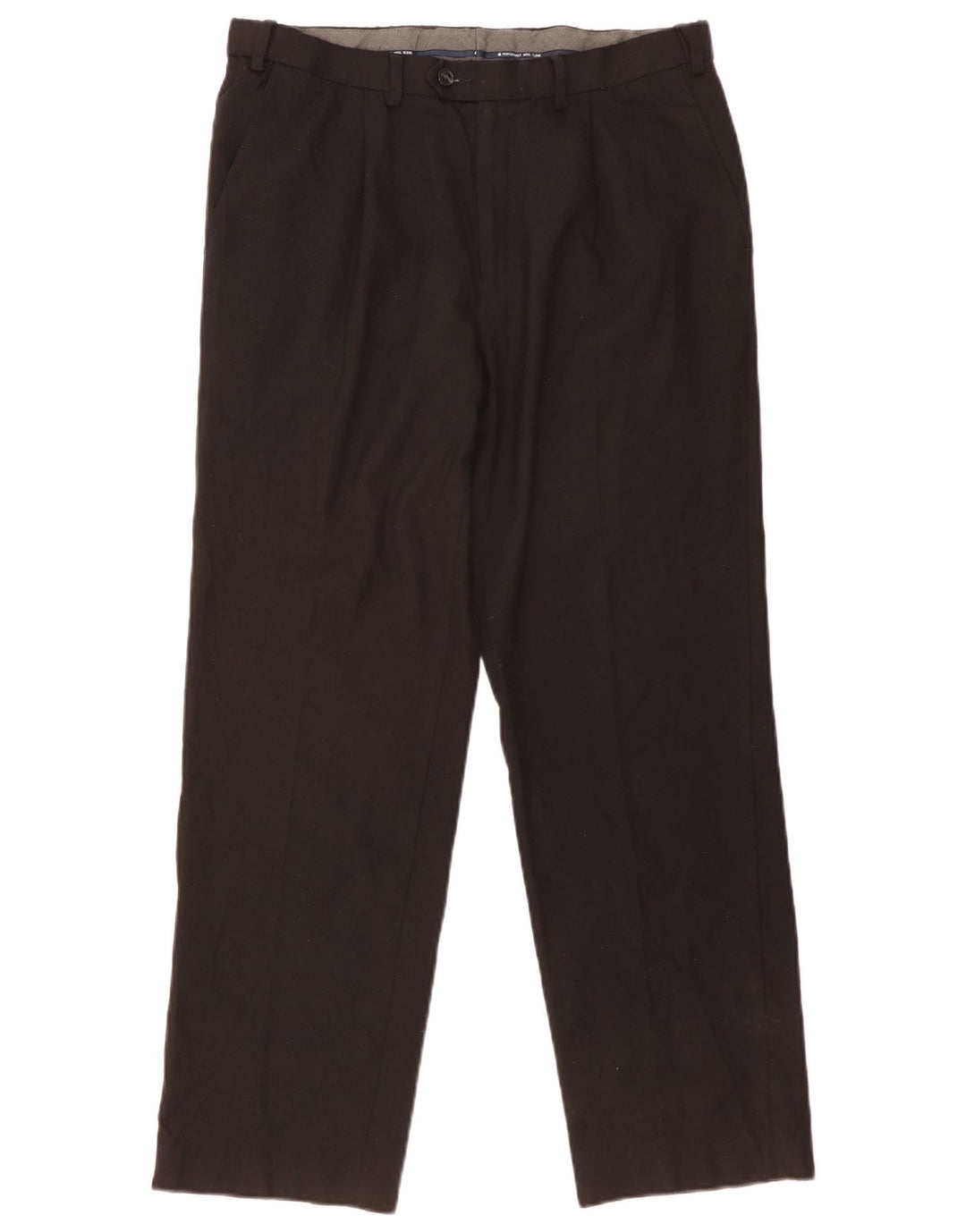 MARKS & SPENCER Pantaloni da abito vestibilità regolare da uomo W34 L31 Lana nera