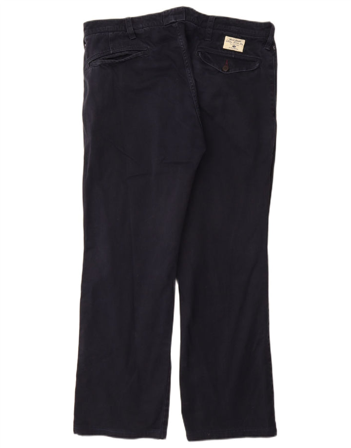 PAUL SMITH Pantaloni chino dritti da uomo W32 L28 cotone blu navy
