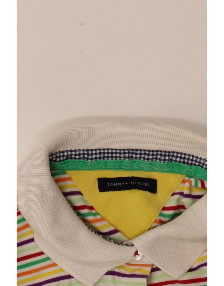 TOMMY HILFIGER Polo da donna UK 8 piccola a righe multicolore