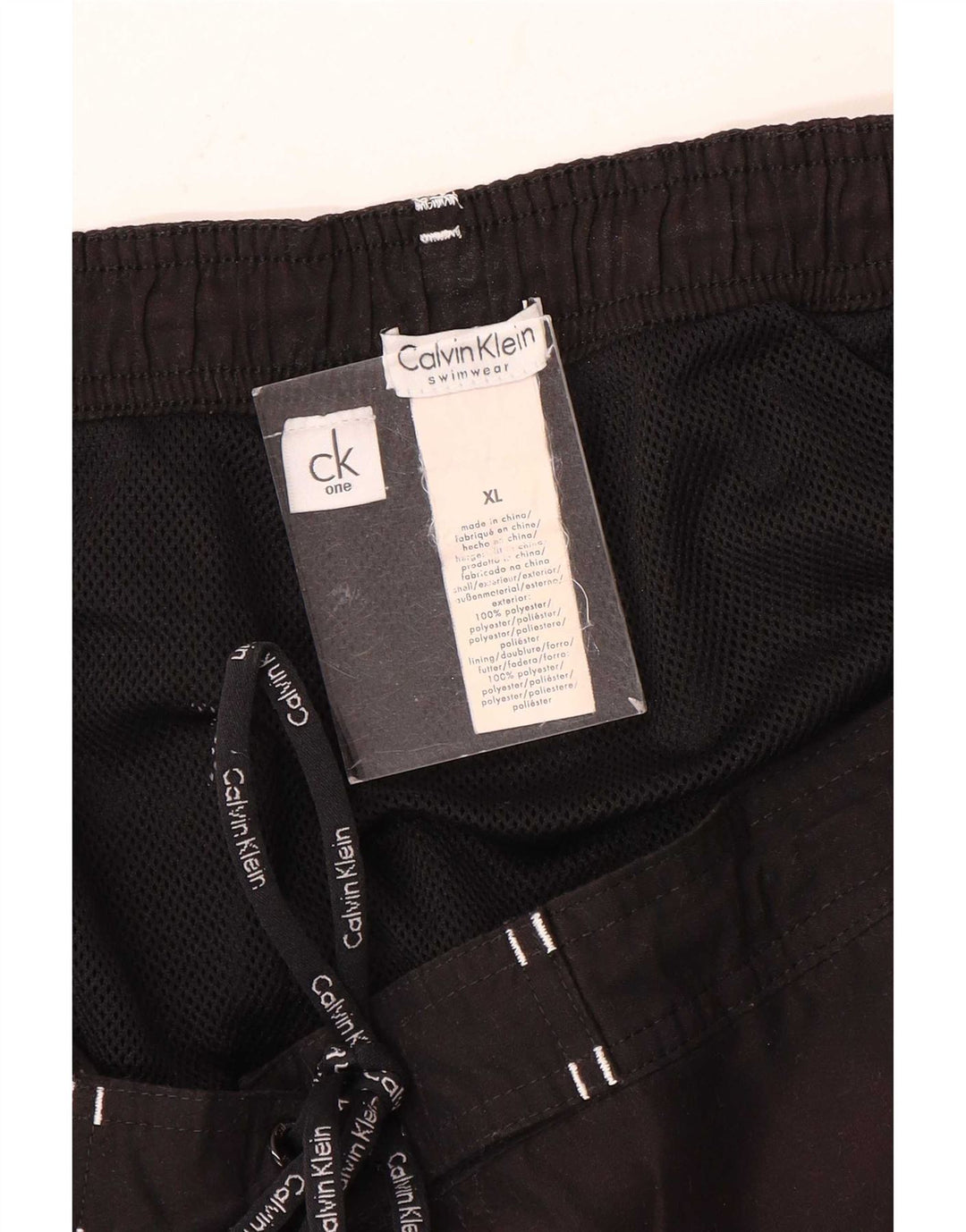 Pantaloncini da bagno grafici da uomo Calvin Klein XL poliestere color block nero