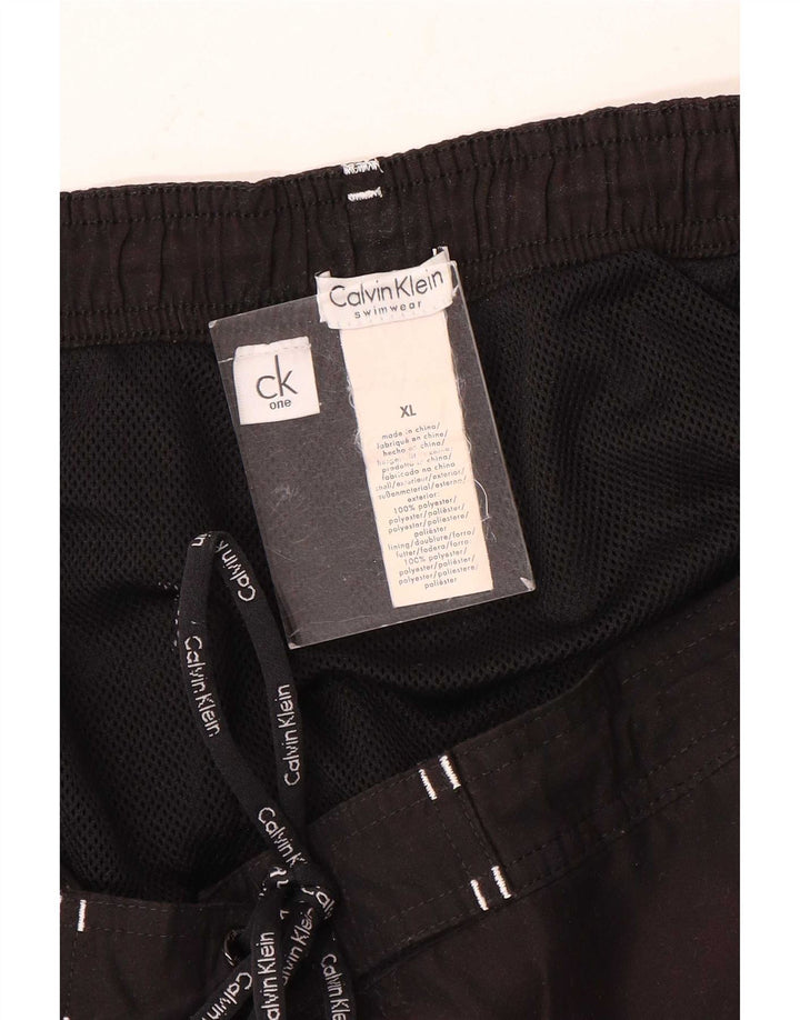 Pantaloncini da bagno grafici da uomo Calvin Klein XL poliestere color block nero