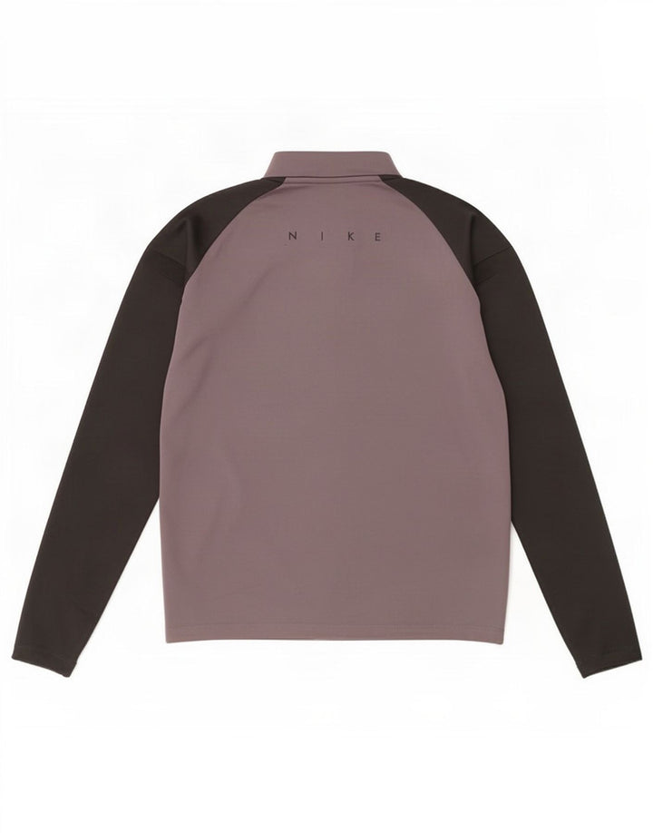 Top della tuta pullover Nike da ragazzo Dri Fit 12-13 anni Large Grigio Colourblock