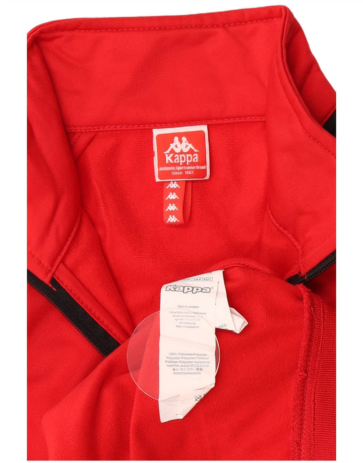 Giacca da tuta grafica Kappa da bambino 11-12 anni Colorblock rosso