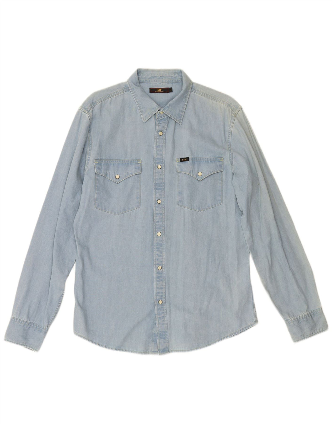 Camicia di jeans da uomo LEE grande in cotone blu