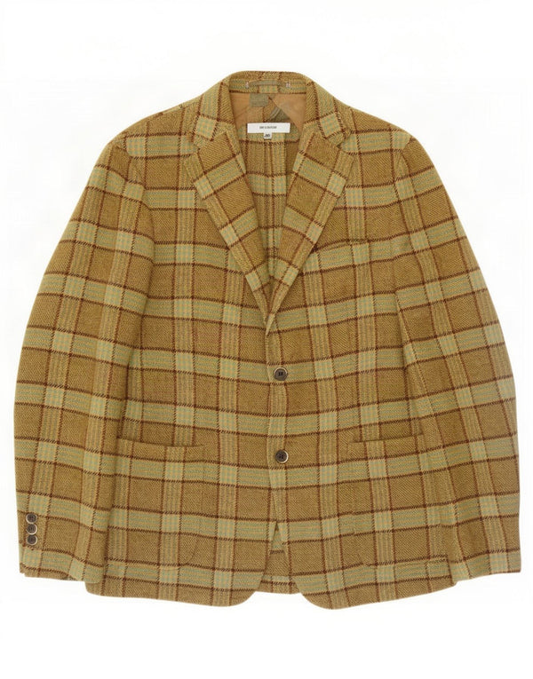 Giacca blazer da uomo a 2 bottoni Brooksfield IT 50 grande motivo kaki