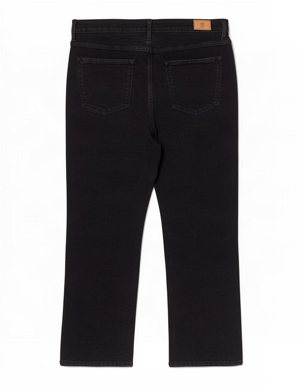 Marks & Spencer Donna The Eva Crop Bootcut Jeans UK 20 2XL W40 L27 Nero