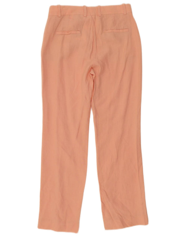 Pantaloni chino dritti da donna Zara XS W25 L27 arancione viscosa
