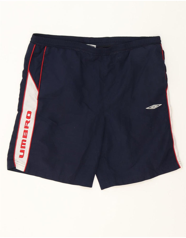 UMBRO Pantaloncini da bagno grafici da uomo medio blu navy in poliestere color block