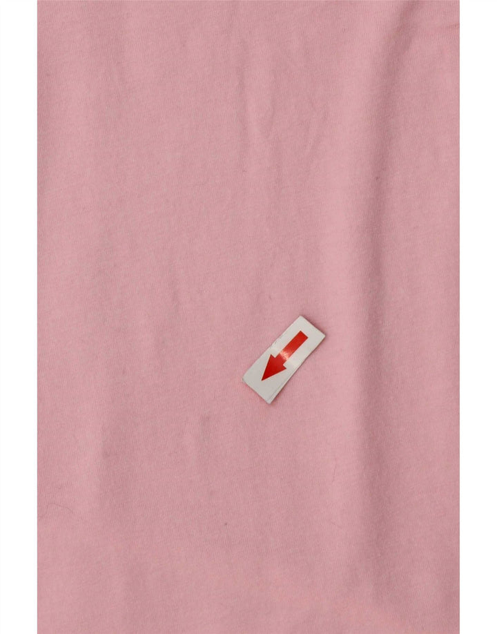 Canottiera grafica da donna Adidas UK 12 cotone rosa medio