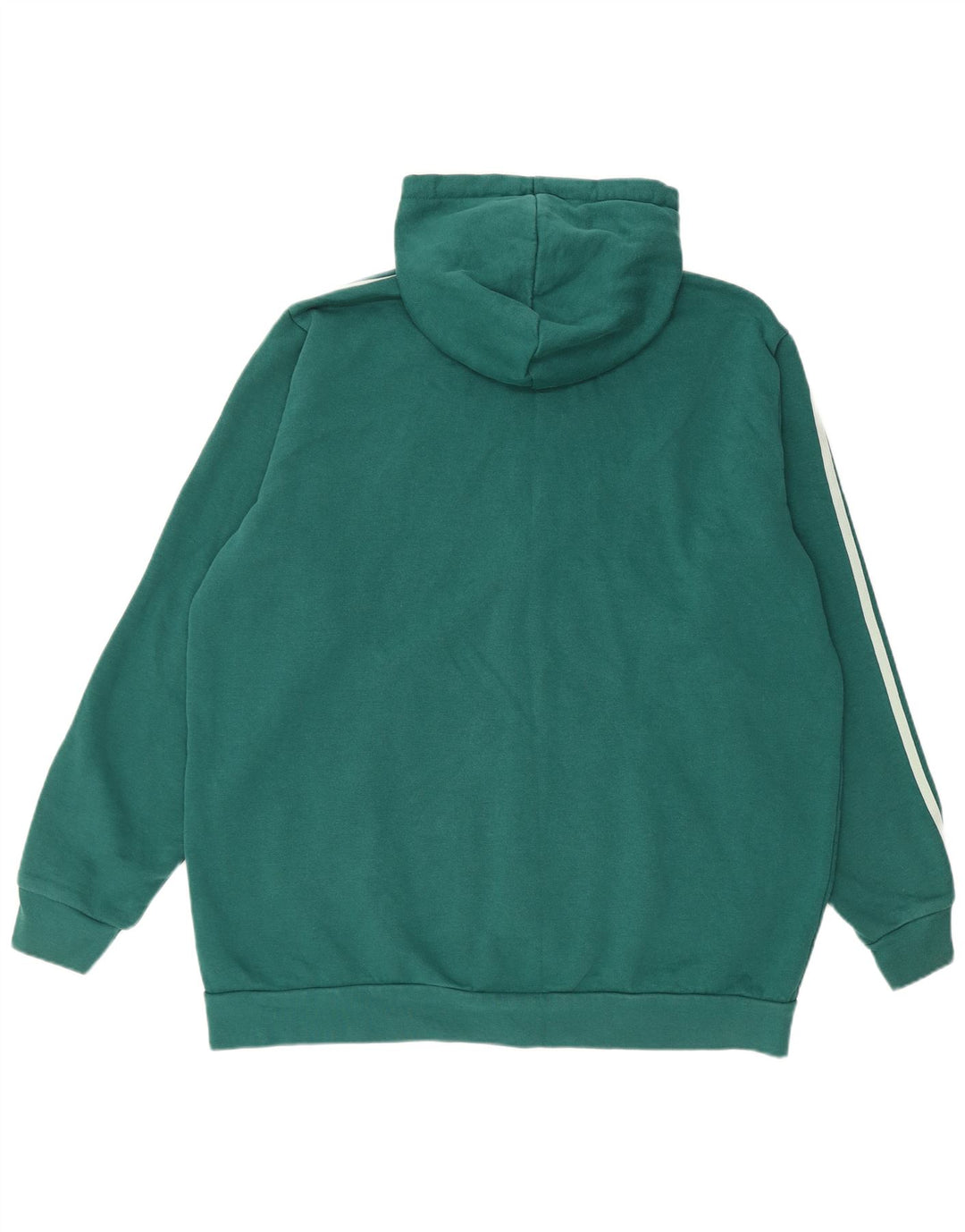 Maglione con cappuccio e zip da uomo ADIDAS XL in cotone verde