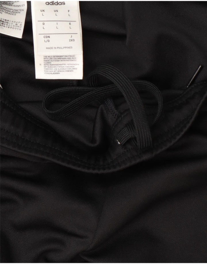 Pantaloni da tuta Adidas Climalite da uomo, grandi, in poliestere color block nero