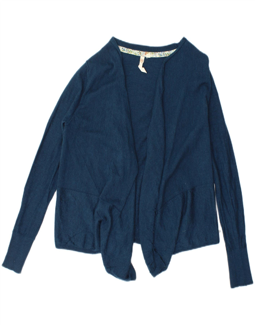 WHITE STUFF Womens Open Cardigan Sweater UK 10 Small Navy Blue Wool Vintage White Stuff and Second-Hand White Stuff from Messina Hembry 