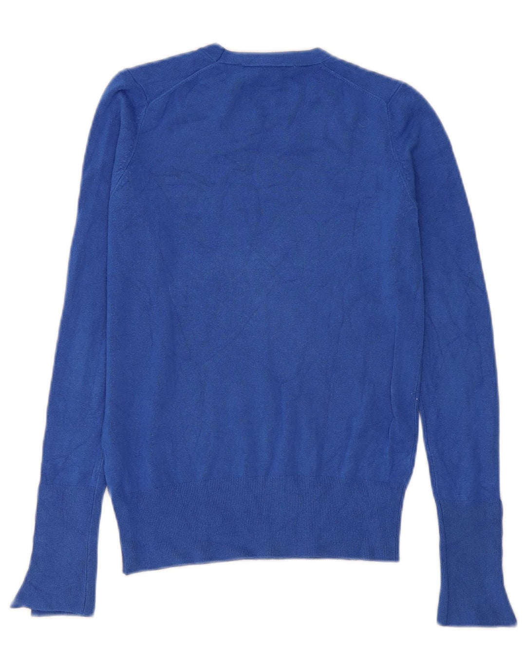 Maglione maglione girocollo da donna Zara UK 10 piccolo viscosa blu