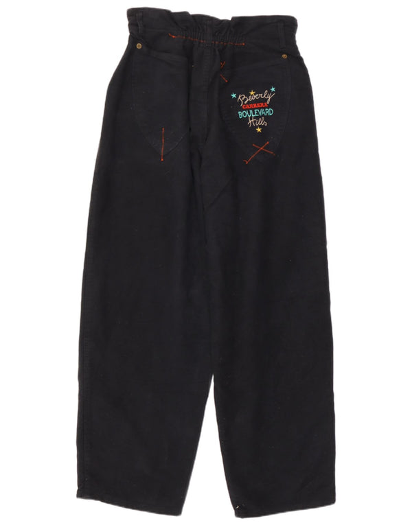 Pantaloni casual affusolati con grafica da donna Carrera W26 L28 cotone nero
