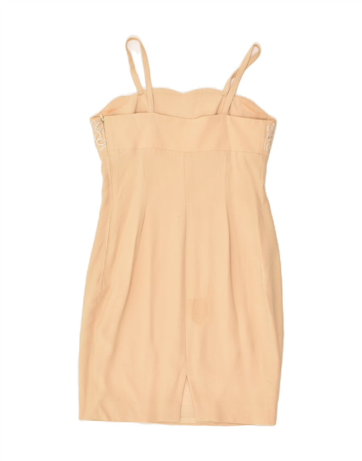 VINTAGE Womens Slip Dress IT 42 Medium Beige | Vintage Vintage | Thrift | Second-Hand Vintage | Used Clothing | Messina Hembry 