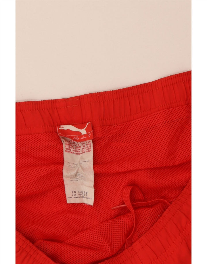 Pantaloncini sportivi grafici PUMA da uomo grandi rossi