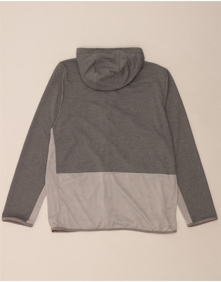 Maglione con cappuccio e zip da uomo ADIDAS XL grigio poliestere