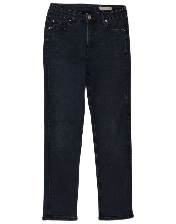 Jeans dritti da donna Marks & Spencer UK 10 piccoli W30 L27 blu navy