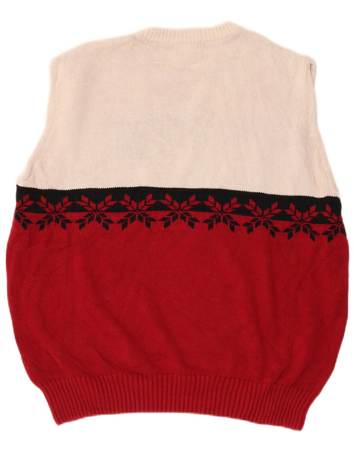 Canottiera da uomo Dockers Canotta grande rossa in cotone Fair Isle