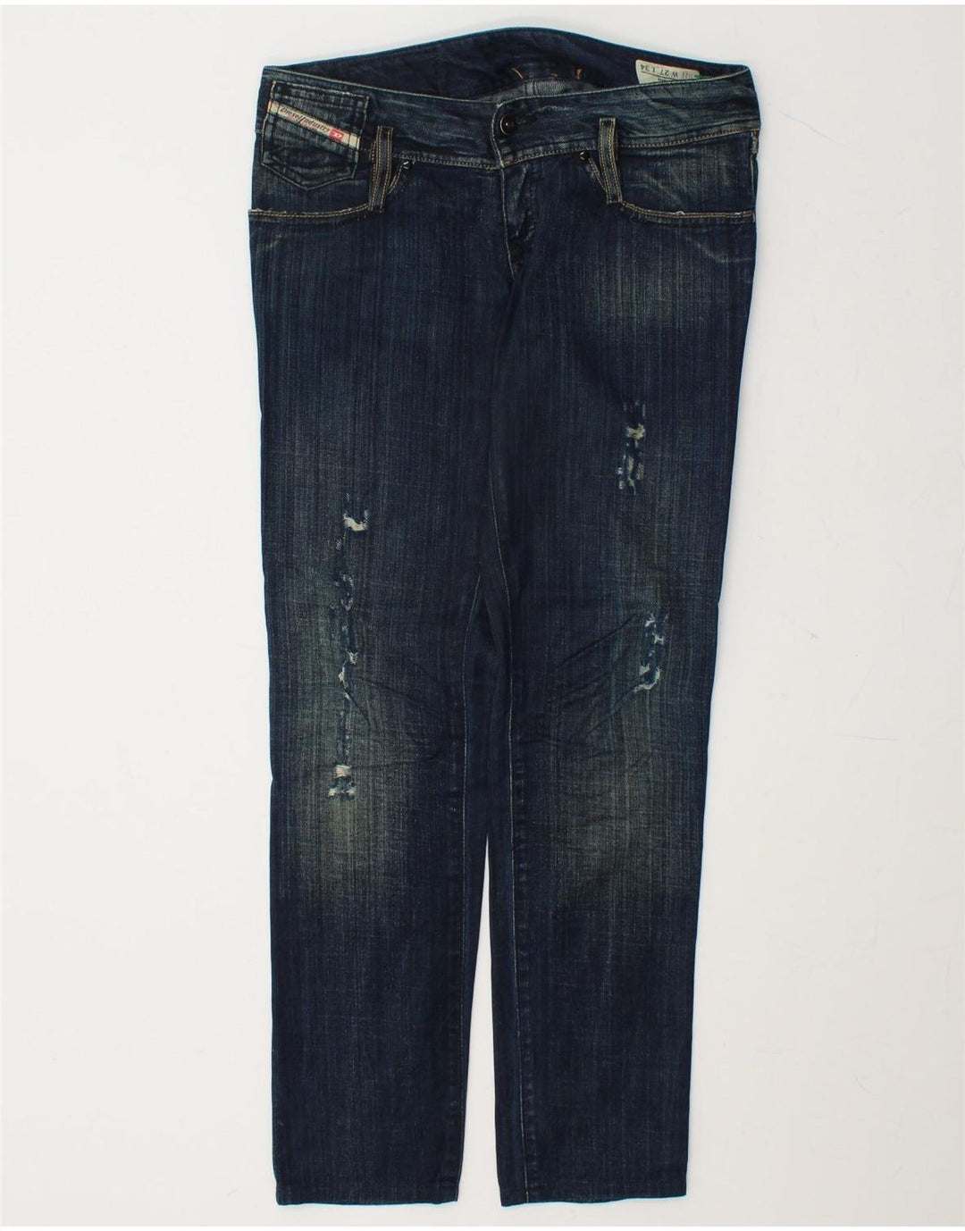 DIESEL Womens Distressed Slim Jeans W27 L29 Blue Cotton Vintage Diesel and Second-Hand Diesel from Messina Hembry 