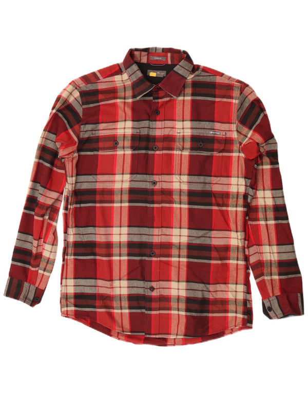 Eddie Bauer Camicia da uomo in flanella dalla vestibilità classica a quadri Rosso medio