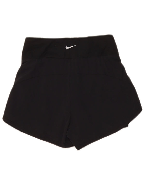 Pantaloncini sportivi Nike da donna Dri Fit UK 4 XS neri in nylon sportivo