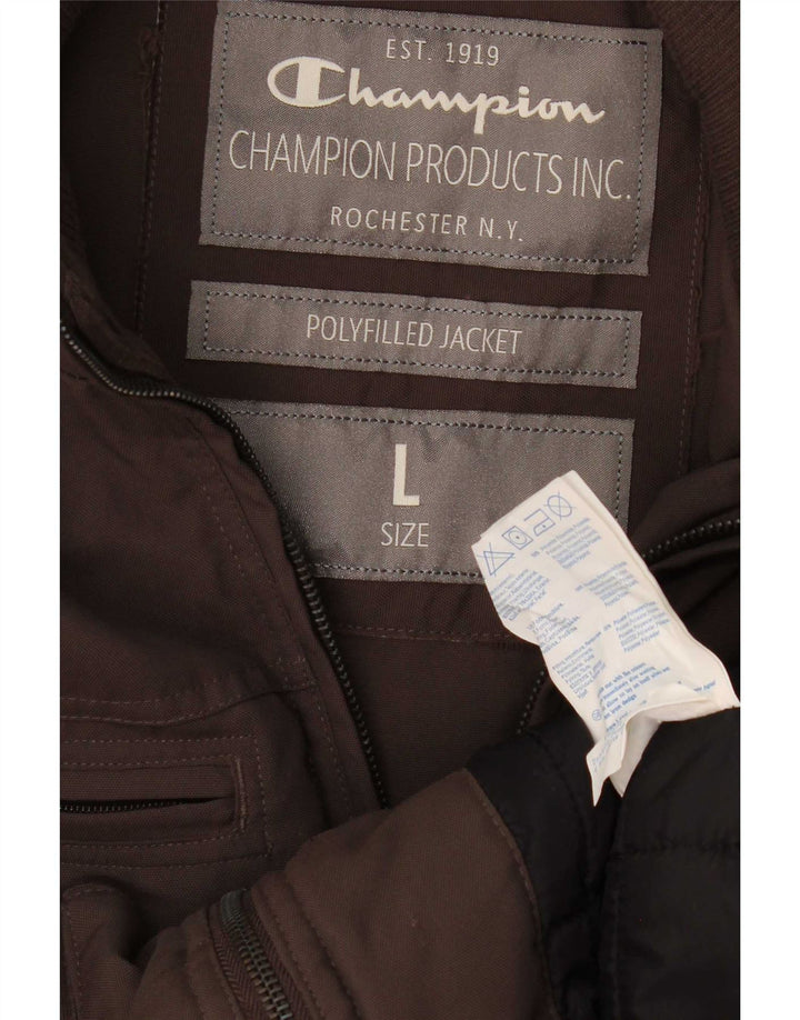 Giubbotto bomber da uomo Champion UK 40 Large Marrone Poliammide