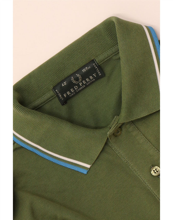 Polo Uomo FRED PERRY Cotone Verde Medio