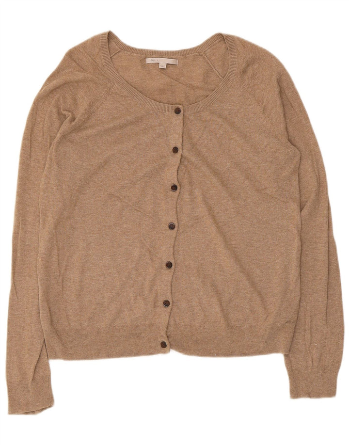 Maglione cardigan da donna Gap UK 12 Cotone marrone medio