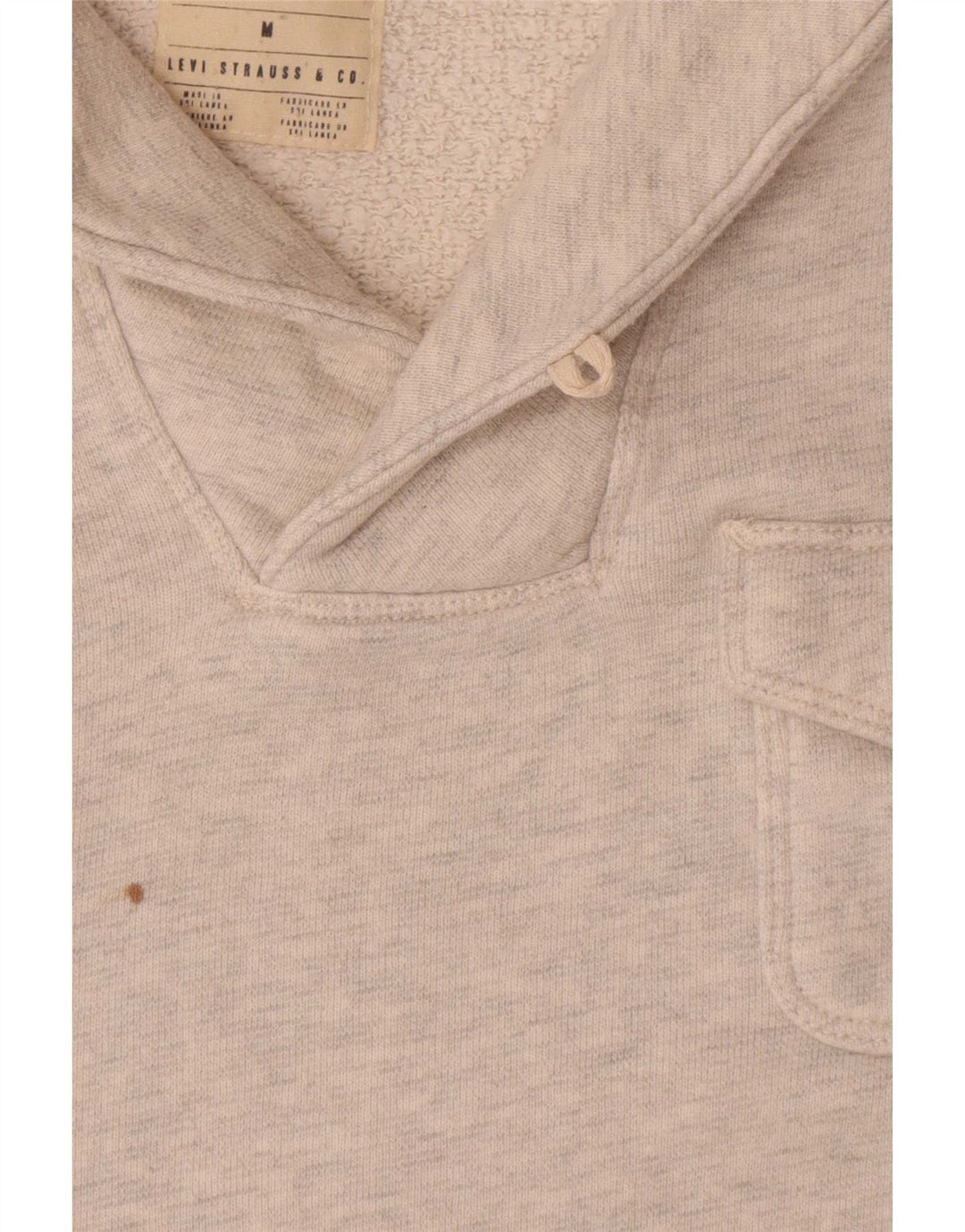 Levi's Uomo Felpa con collo a scialle Maglione Cotone chiazzato grigio medio