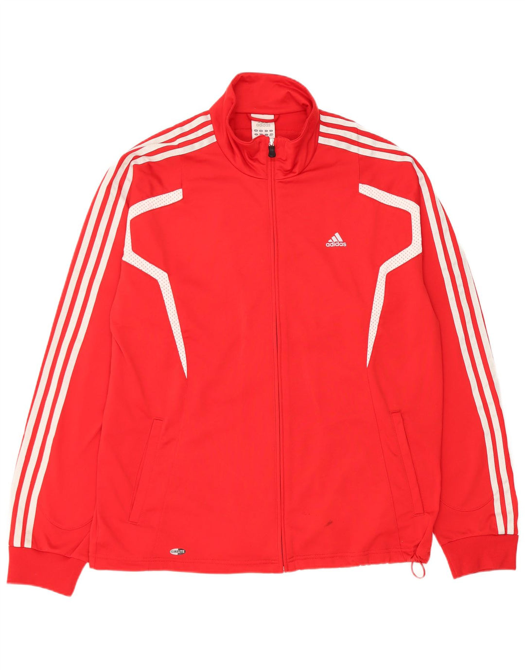 Giacca da allenamento Adidas Climalite da uomo, grande, in poliestere rosso