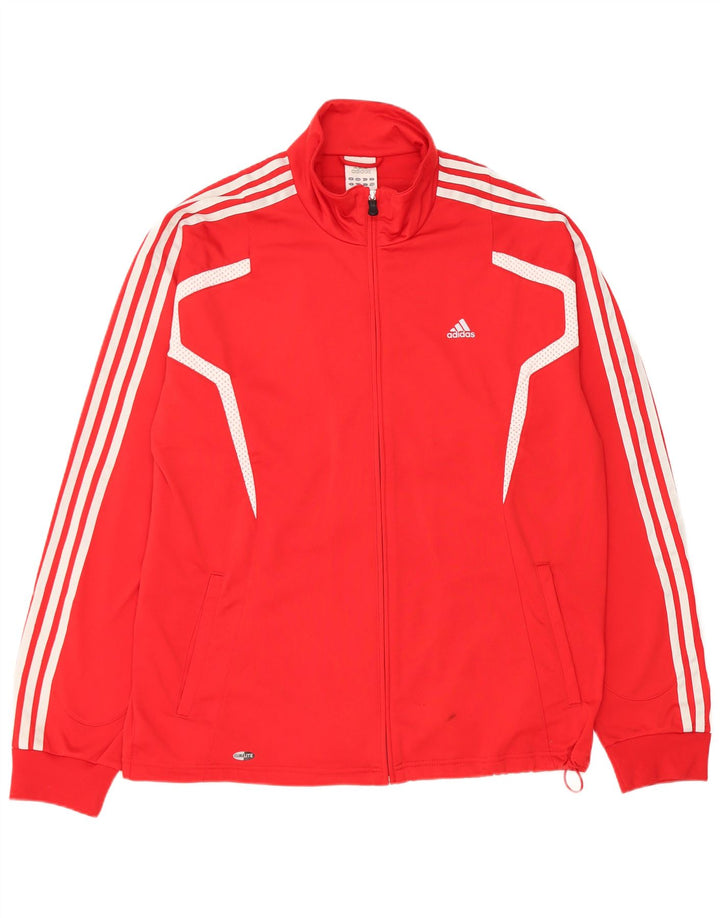 Giacca da allenamento Adidas Climalite da uomo, grande, in poliestere rosso