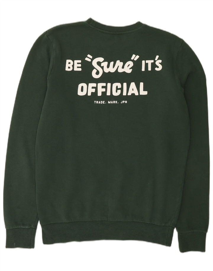 Felpa grafica da uomo Superdry Maglione grande cotone verde